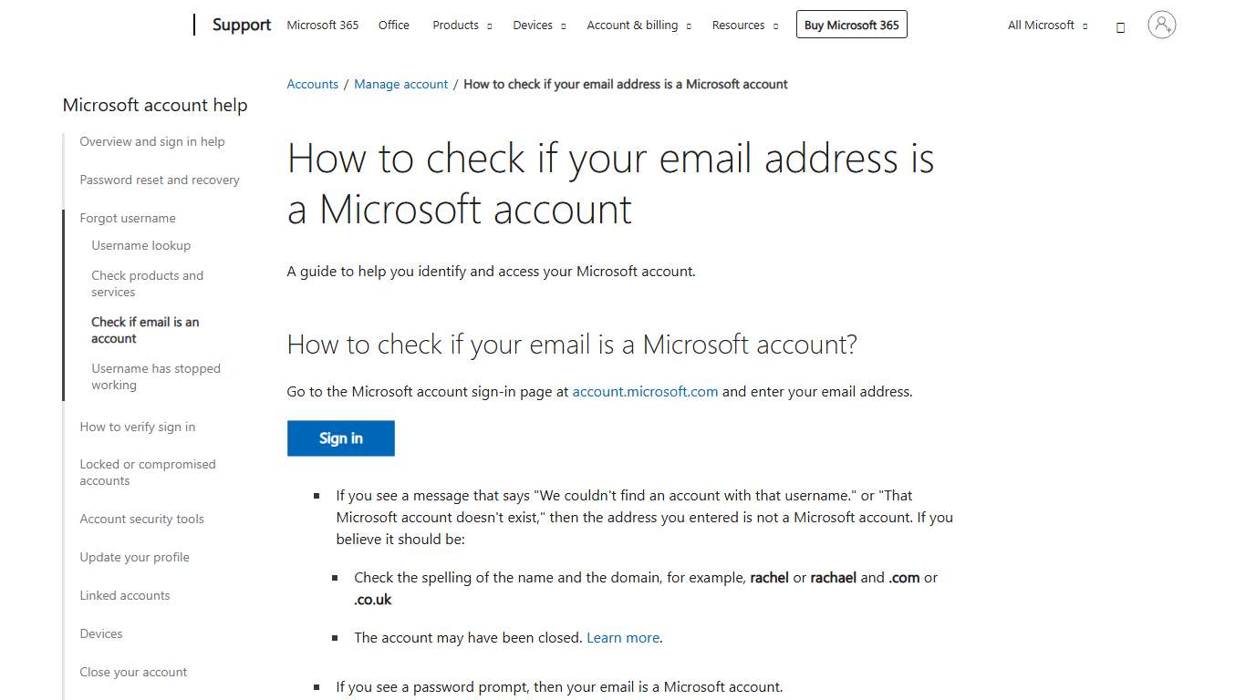 How to check if your email address is a Microsoft account - Microsoft Support